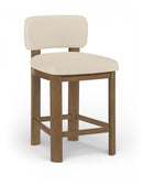 Paloma - Faux Leather Upholstered Counter Stool (Set of 2) - Brown Frame