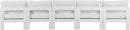 Nizuc - Outdoor Patio 5 Seat Modular Armless Sofa With White Frame
