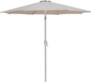 Fiji - Aluminum Patio Umbrella With Round Teak And White Base