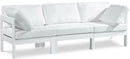 Nizuc - Outdoor Patio 3 Seat Modular Sofa With White Frame