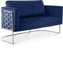 Casa - Loveseat with Chrome Legs