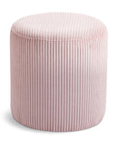 Roy - Round Microsuede Ottoman / Stool