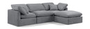Indulge - Velvet 4 Piece Modular Sectional With Chaise