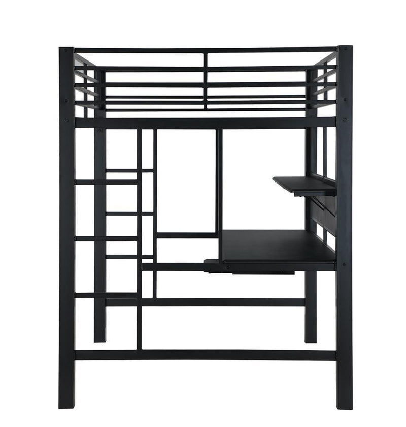 Avalon - Full Workstation Loft Bed - Black