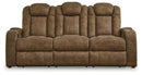 Wolfridge - Power Reclining Sofa With Adj Headrest - Brindle