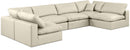 Comfy - 6 Piece Faux Leather Modular Armless Sectional