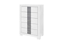 Optimus - 5 Piece Queen Bedroom Set - White