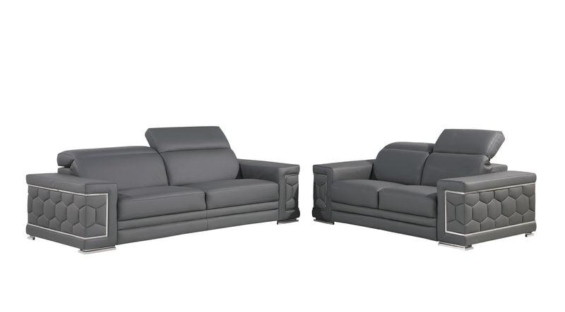 296 - Genuine Leather Living Room Set