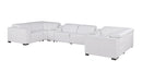 1208 - 8 Piece Modular Leather Sectional With 2 Power Recliners & Power Headrests
