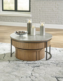 Fridley - Nesting Cocktail Tables (Set of 2) - Gray / Brown / Black