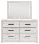Cayboni - Dresser And Mirror - Whitewash