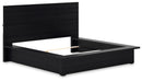 Londer - King Panel Bed - Black