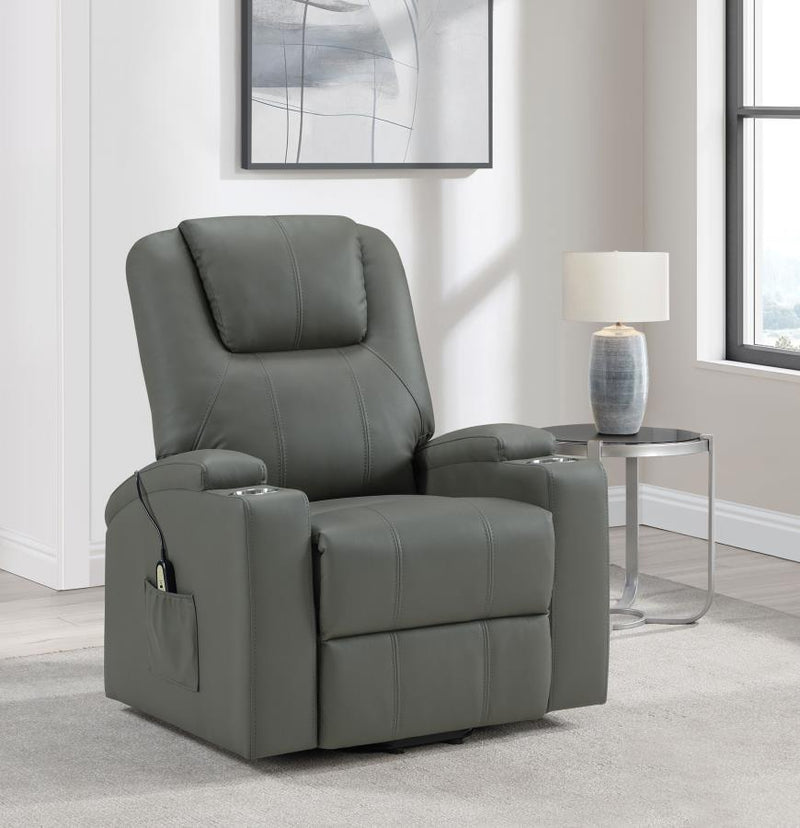 Armstrong - Upholstered Power Lift Massage Recliner