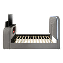 Shelyn - Bed With Led, TV Stand, Fireplace & Bluetooth