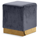 Jax - Stool Ottoman with Gold Base