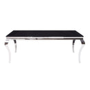Fabiola - Dining Table - Black Glass Top & Stainless Steel