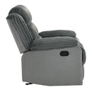 Lesley - Motion Glider Recliner - Gray Corduroy & Velvet