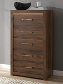 Janfyn - Five Drawer Chest - Brown