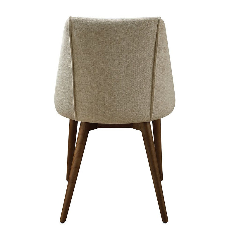 Willene - Side Chair (Set of 2) - Beige Fabric & Walnut