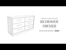 Kozmour - Six Drawer Dresser - Black / Brown