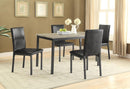 Garza - 5 Piece Rectangular Dining Table Set - Black