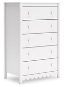 Hallityn - Five Drawer Chest - White