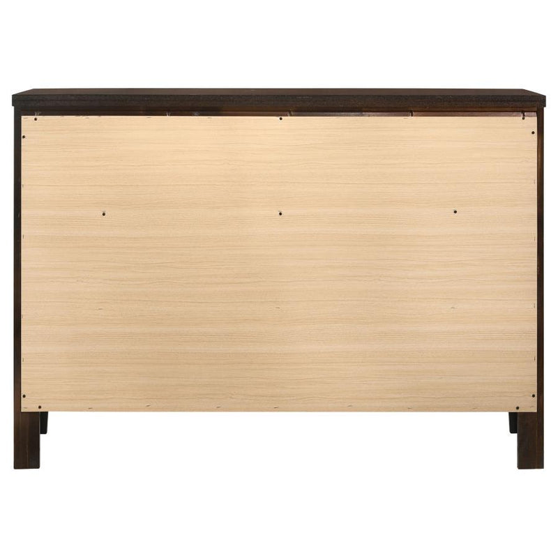 Carlton - 6-Drawer Rectangular Dresser - Cappuccino