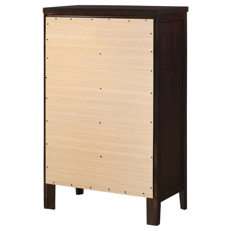 Carlton - 5-Drawer Rectangular Chest - Cappuccino