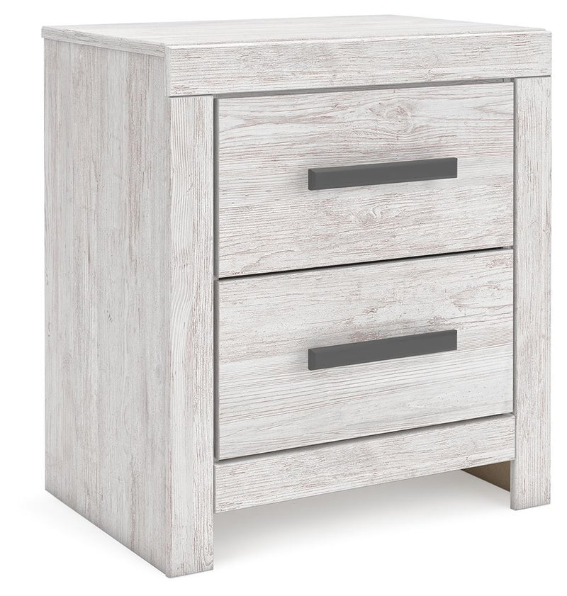 Cayboni - Whitewash - Two Drawer Night Stand