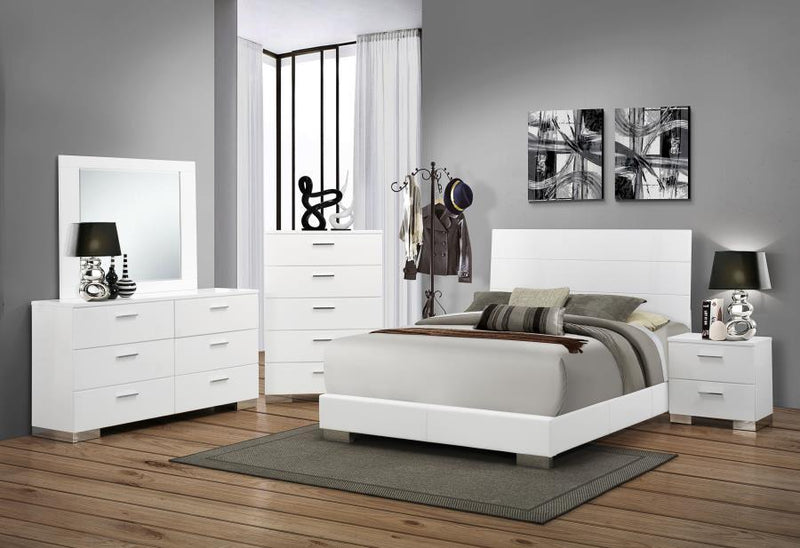 Felicity - 6-Drawer Dresser - Glossy White