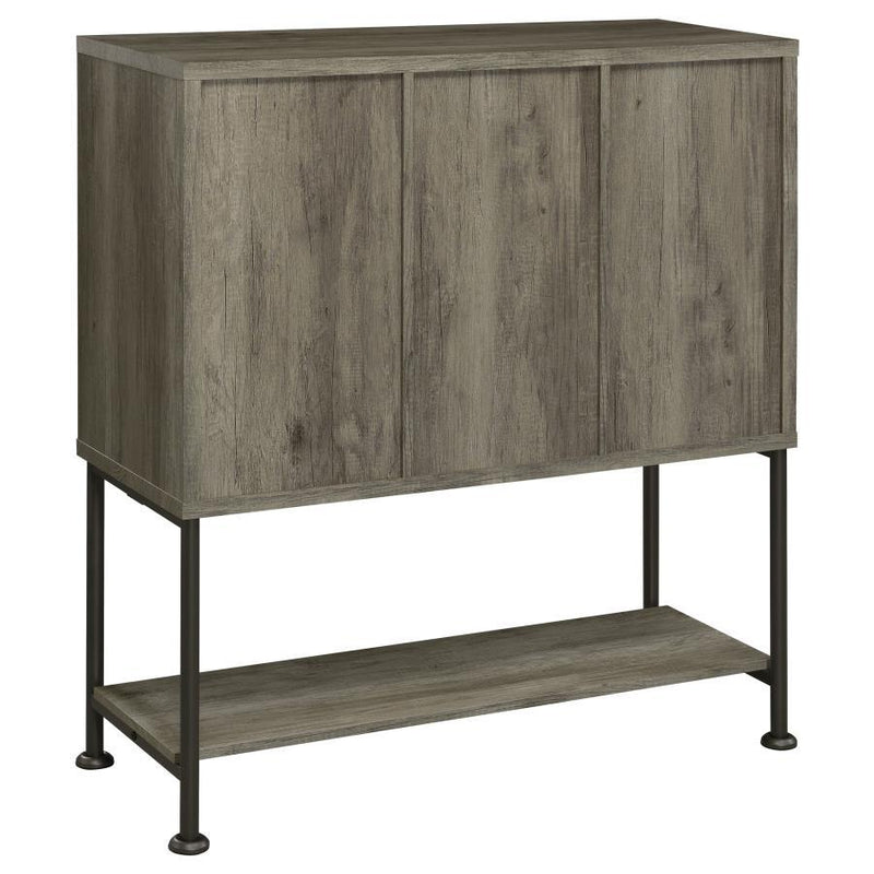 Claremont - Sliding Door Home Bar Wine Cabinet - Gray Driftwood