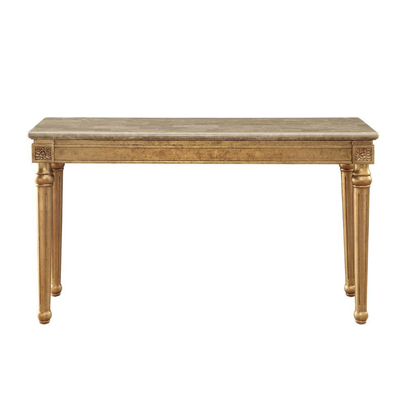 Daesha - Accent Table - Marble & Antique Gold