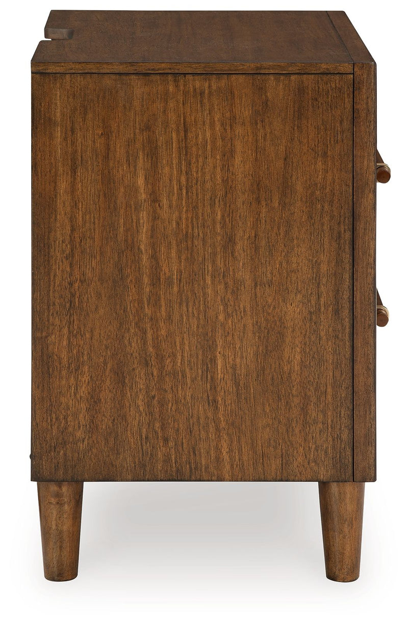 Lyncott - Brown - Two Drawer Night Stand