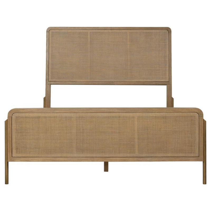 Arini - Bed With Woven Rattan Headboard