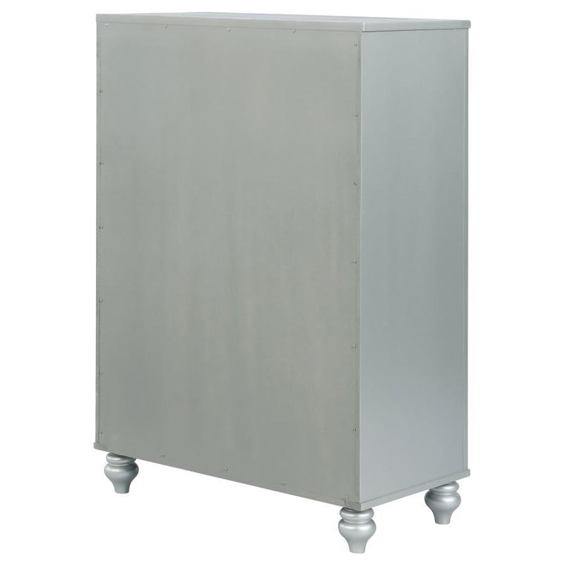 Gunnison - 5-Drawer Chest - Silver Metallic