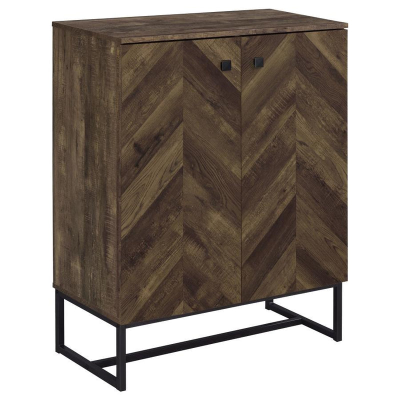 Carolyn - 2 Door Engineered Accent Wood Cabinet - Rustic Oak