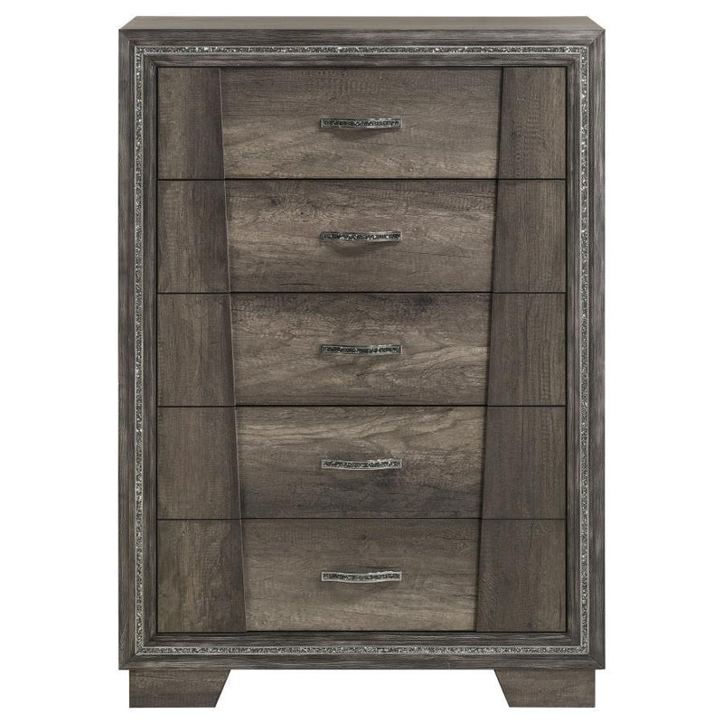 Janine - 5-Drawer Chest - Gray