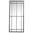 Annetta - Window Pane Floor Or Wall Mirror - Black