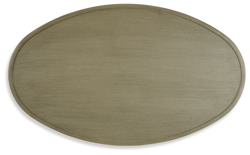 Swiss Valley - Beige - Oval Cocktail Table