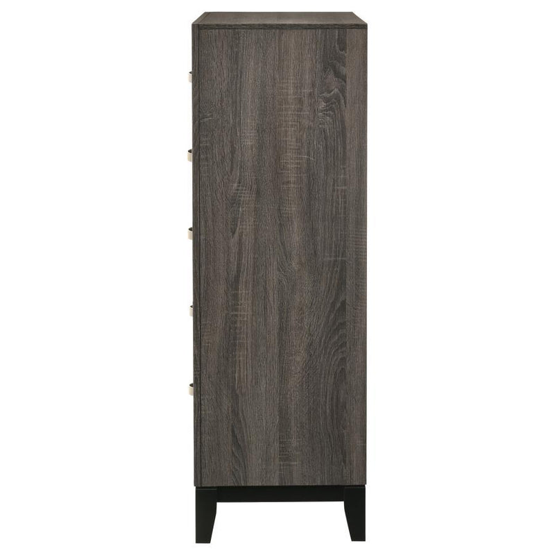 Watson - 5-Drawer Chest - Gray Oak And Black