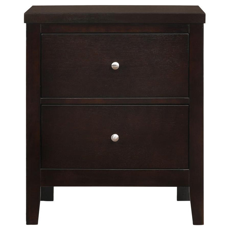 Carlton - 2-Drawer Rectangular Nightstand - Cappuccino