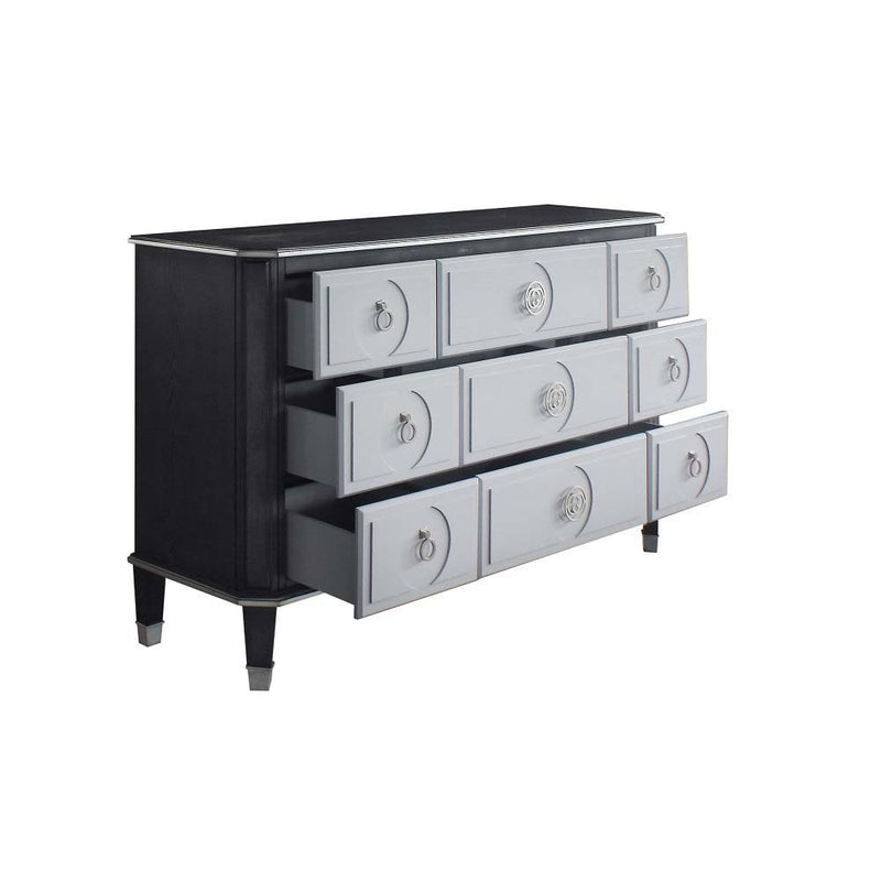 House - Beatrice Dresser - Charcoal & Light Gray Finish