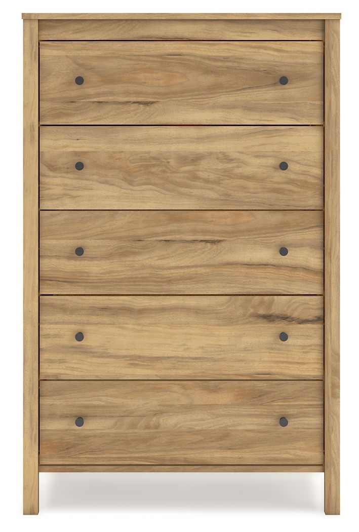 Bermacy - Light Brown - Five Drawer Chest