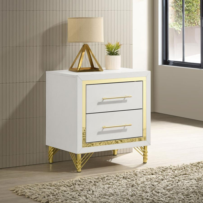 Lucia - 2-Drawer Nightstand - White