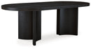 Rowanbeck - Oval Dining Room Table - Black