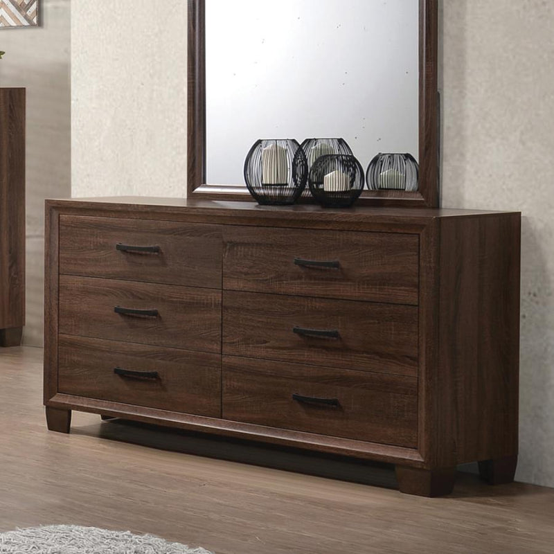 Brandon - 6-Drawer Dresser - Medium Warm Brown