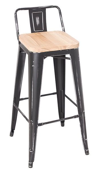 Gaius - Bar Stool (Set of 2) - Ash & Antique Black