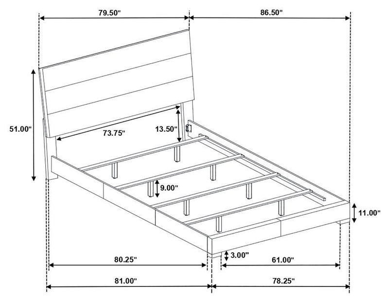 Felicity - Contemporary Panel Bed Bedroom Set