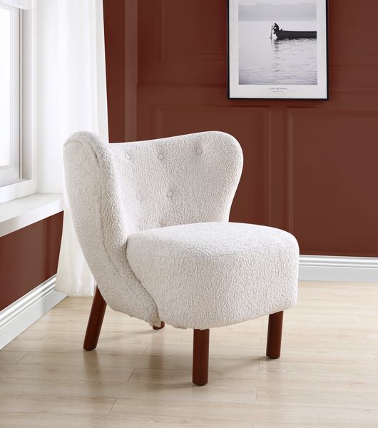 Zusud - Accent Chair - White Teddy Sherpa