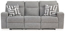 Biscoe - Power Reclining Sofa With Adj Headrest - Pewter